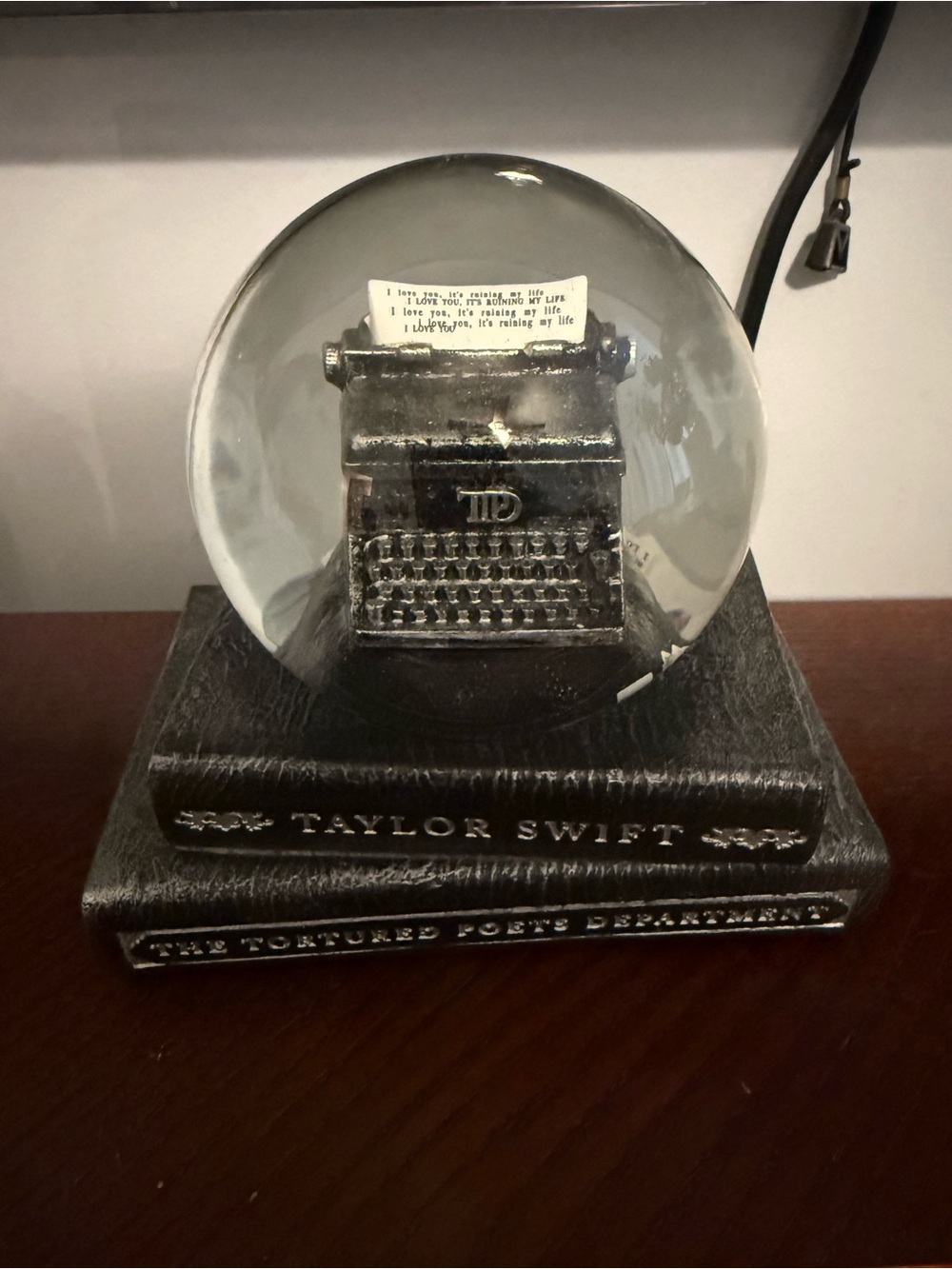 TTPD Taylor Swift snowglobe